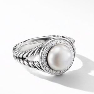 David Yurman Albion Pearl Ring with Diamonds